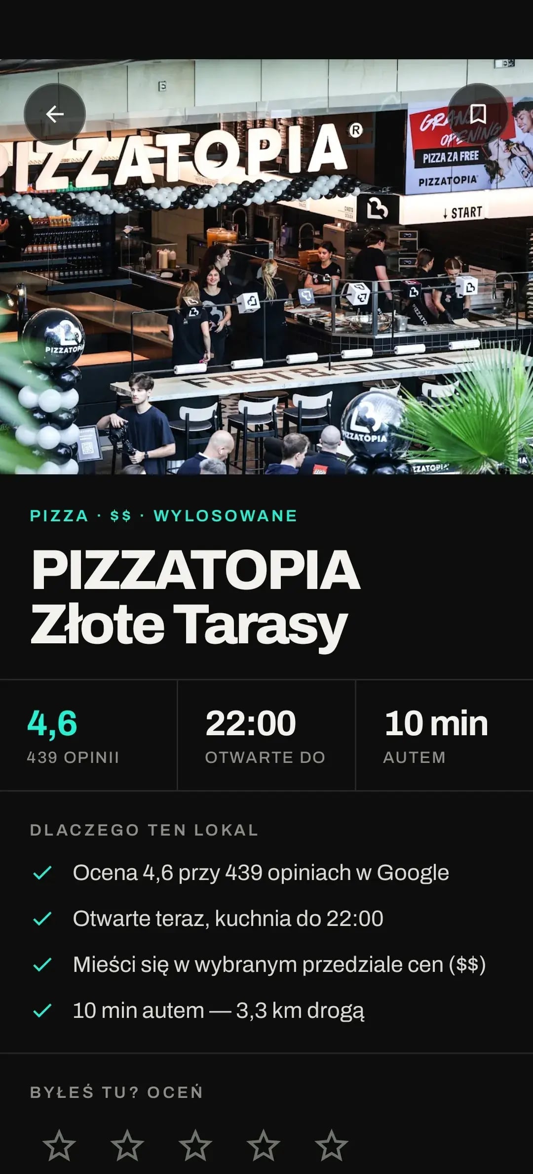 Yummy — wylosowany lokal z uzasadnieniem wyboru